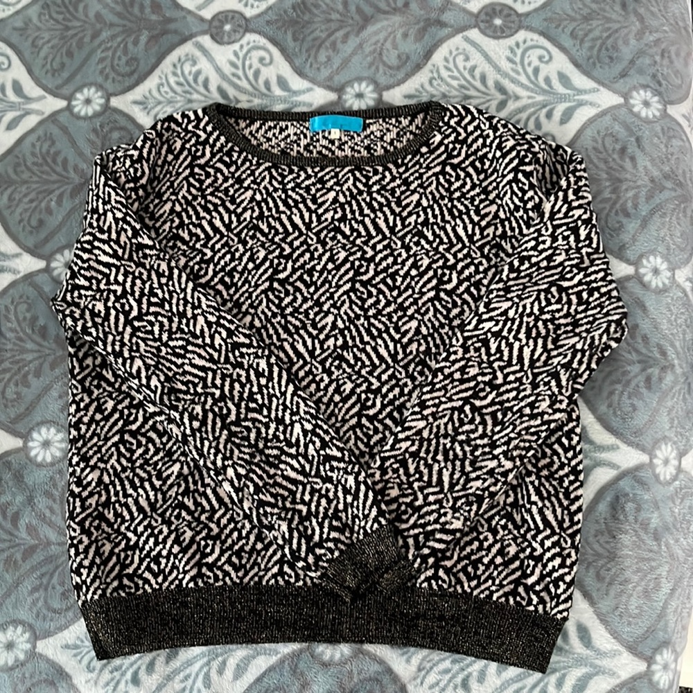 Buttons leopard print sweater